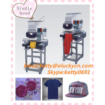 15 Colors single head computerized Embroidery Machine large area with work table